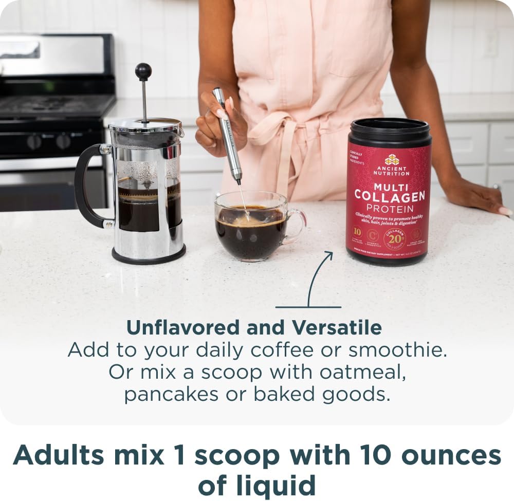 Ancient Nutrition Multi Collagen Protein Powder Unflavored| 45 Servings