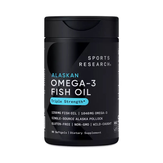 Sports Research Alaskan Omega-3 Fish Oil, Triple Strength, 90 Softgels