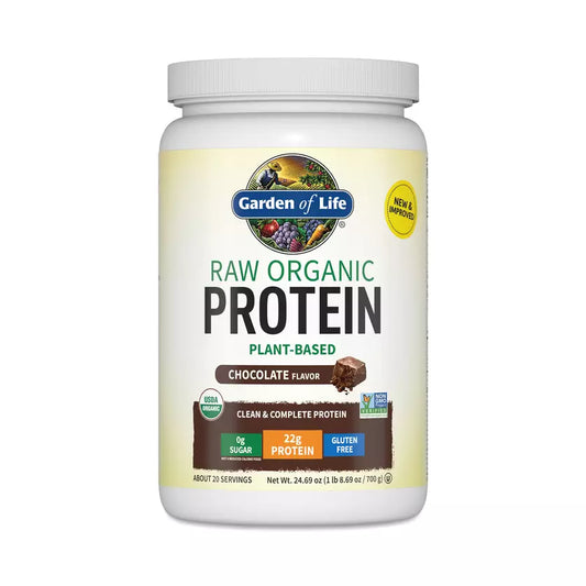 Garden of Life Raw Organic Protein Powder, Chocolate, Plant-Based Protein, 24.69 oz