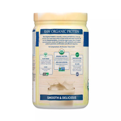 Garden of Life Raw Organic Protein Powder, Vanilla, Plant-Based Protein, 21.86 oz
