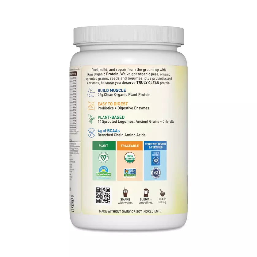 Garden of Life Raw Organic Protein Powder, Chocolate, Plant-Based Protein, 24.69 oz