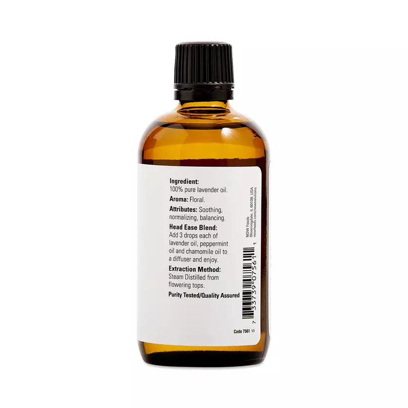 NOW Foods Lavender Essential Oil, 100% Pure Lavender Oil, 4 fl oz