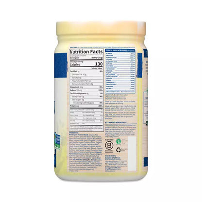 Garden of Life Raw Organic Protein Powder, Vanilla, Plant-Based Protein, 21.86 oz