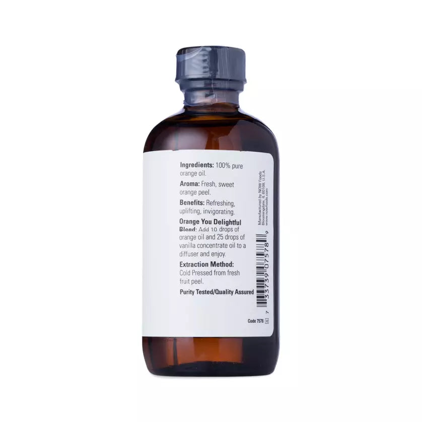 NOW Foods Orange Essential Oil, 100% Pure Orange Peel Oil, 4 fl oz
