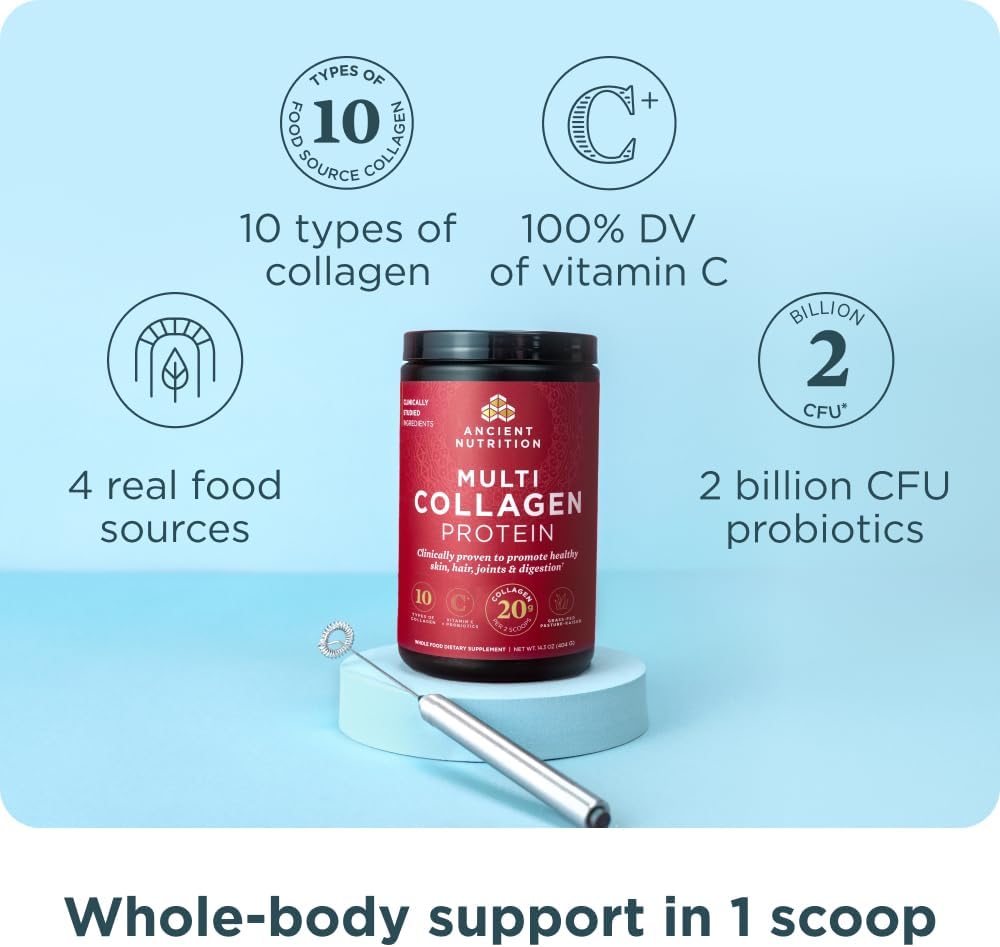 Ancient Nutrition Multi Collagen Protein Powder Unflavored| 45 Servings