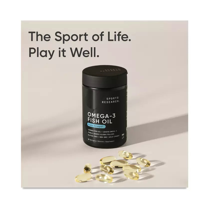 Sports Research Alaskan Omega-3 Fish Oil, Triple Strength, 90 Softgels