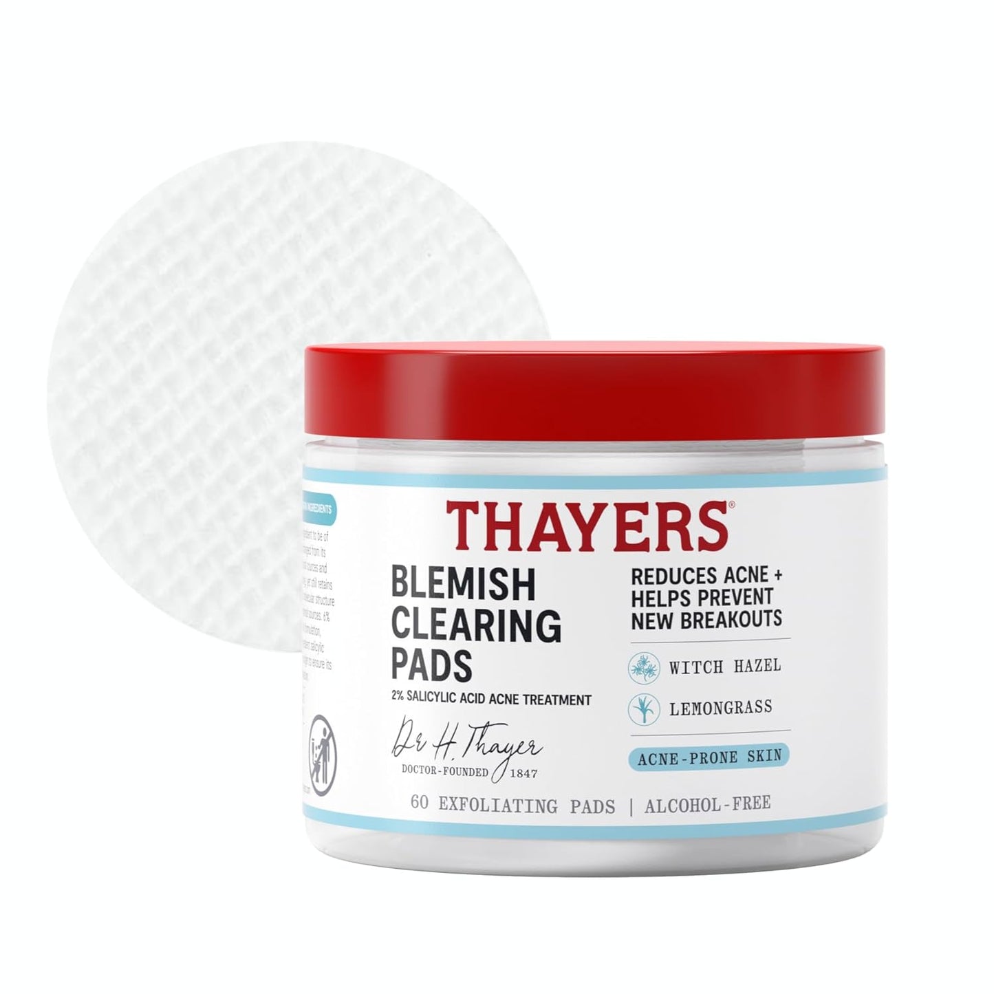 THAYERS Blemish Clearing Acne Pads | 60 Count