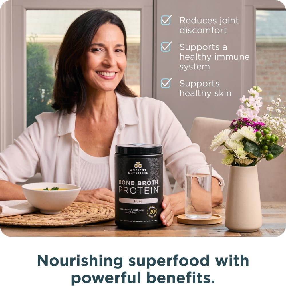 Ancient Nutrition Bone Broth Protein Powder Pure