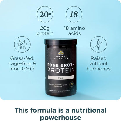 Ancient Nutrition Bone Broth Protein Powder Pure