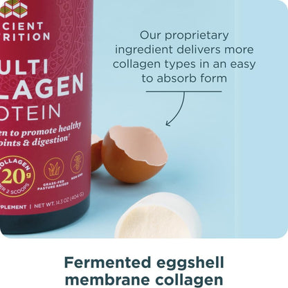 Ancient Nutrition Multi Collagen Protein Powder Unflavored| 45 Servings