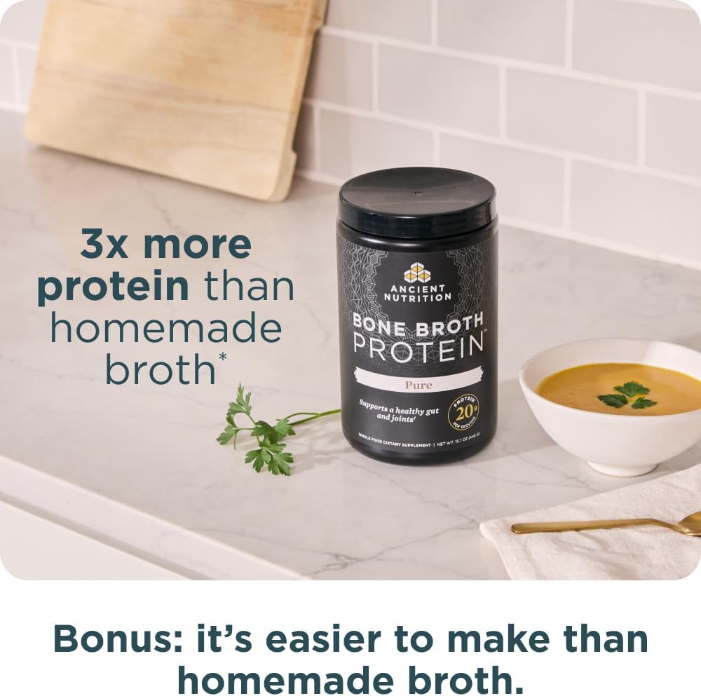 Ancient Nutrition Bone Broth Protein Powder Pure
