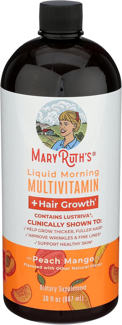MaryRuth's Liquid Multivitamin + Hair Growth | Peach Mango