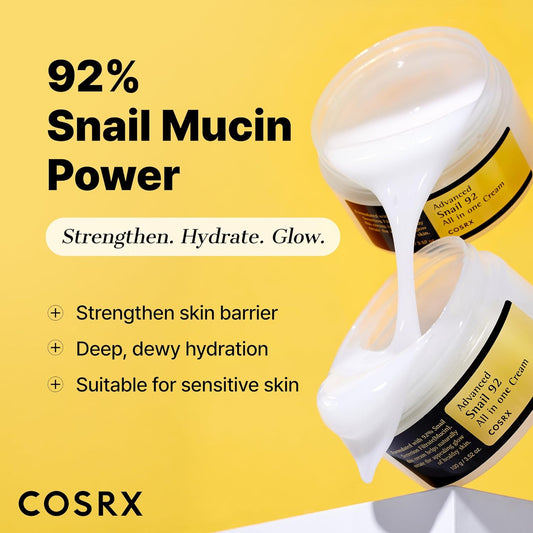 COSRX Snail Mucin 92% Face Moisturizer | 3.52 oz