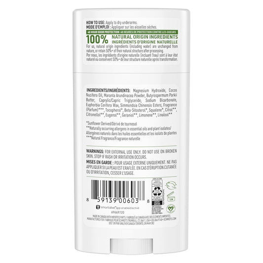 Schmidt's Aluminum-Free Vegan Deodorant Bergamot & Lime | 2.65 oz | 2-Pack