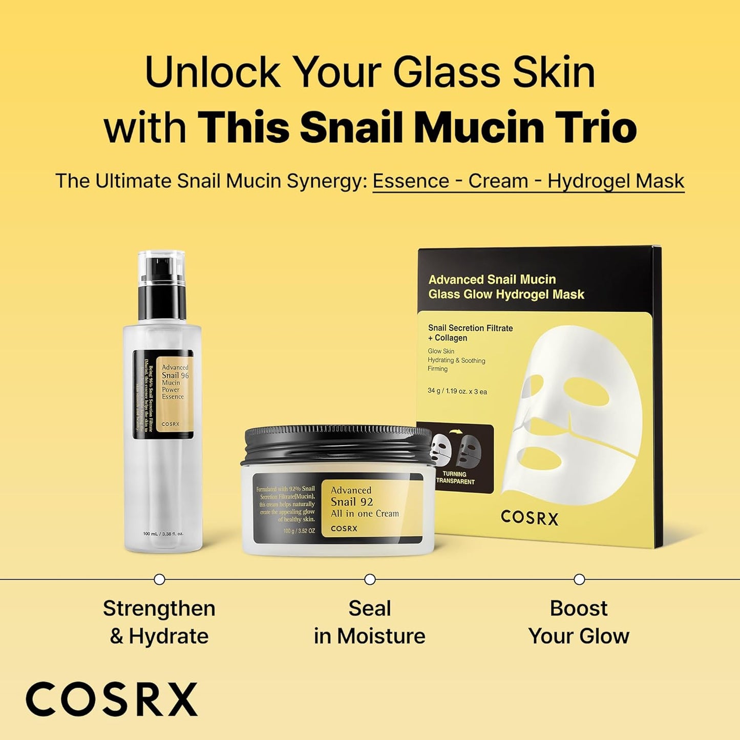 COSRX Snail Mucin 92% Face Moisturizer | 3.52 oz