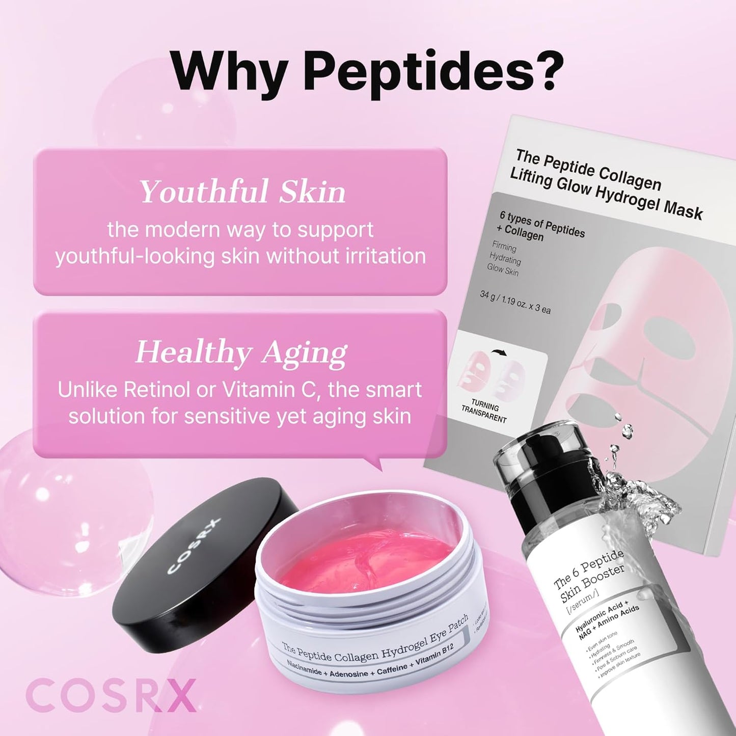 COSRX 6X Peptide Collagen Skin Booster Toner Serum | 5.07 oz