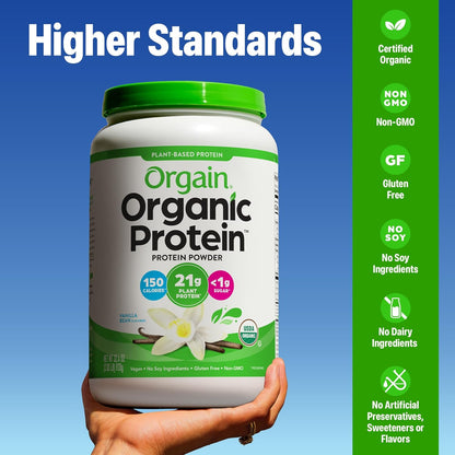Orgain Organic Vegan Protein Powder Vanilla Bean | 2.03 lb