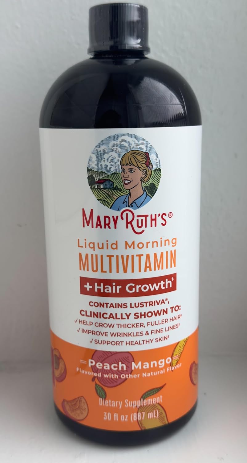 MaryRuth's Liquid Multivitamin + Hair Growth | Peach Mango
