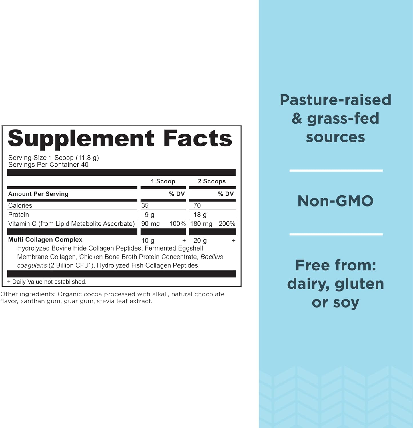 Ancient Nutrition Multi Collagen Protein Powder Chocolate | 40 Servings
