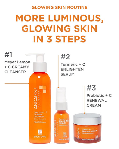 Andalou Naturals Turmeric + Vitamin C Enlighten Serum | 1.1 fl oz