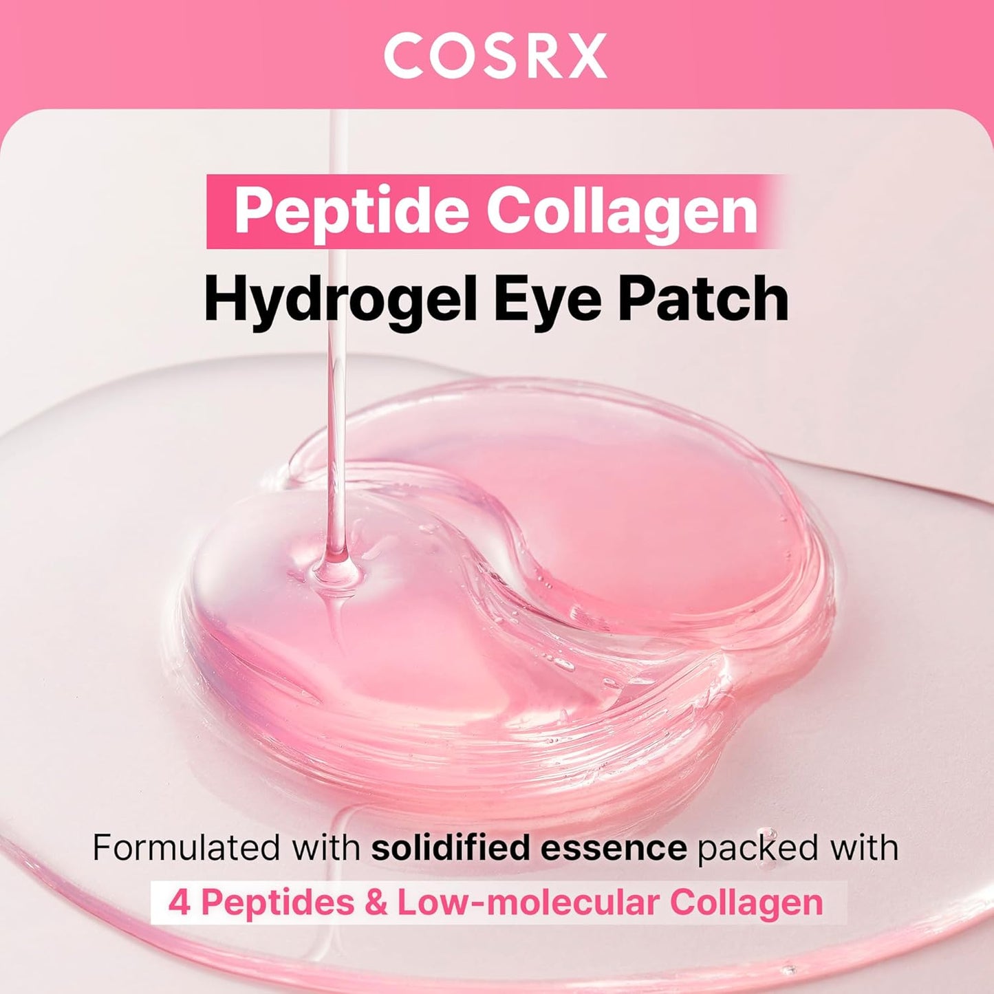 COSRX Pink Peptides Collagen Hydrogel Eye Patch | 60 Count