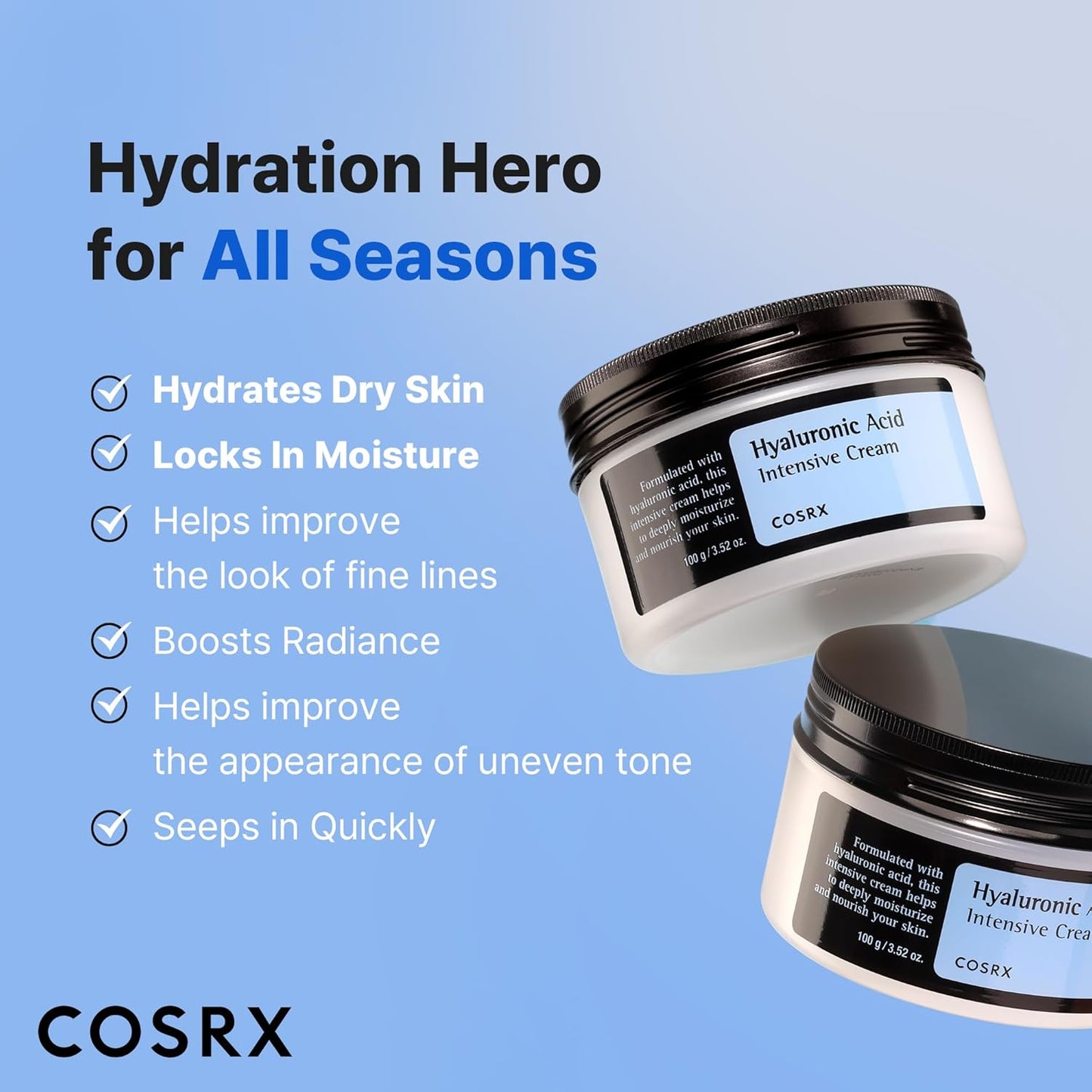 COSRX Hyaluronic Acid Moisturizing Cream | 3.52 oz