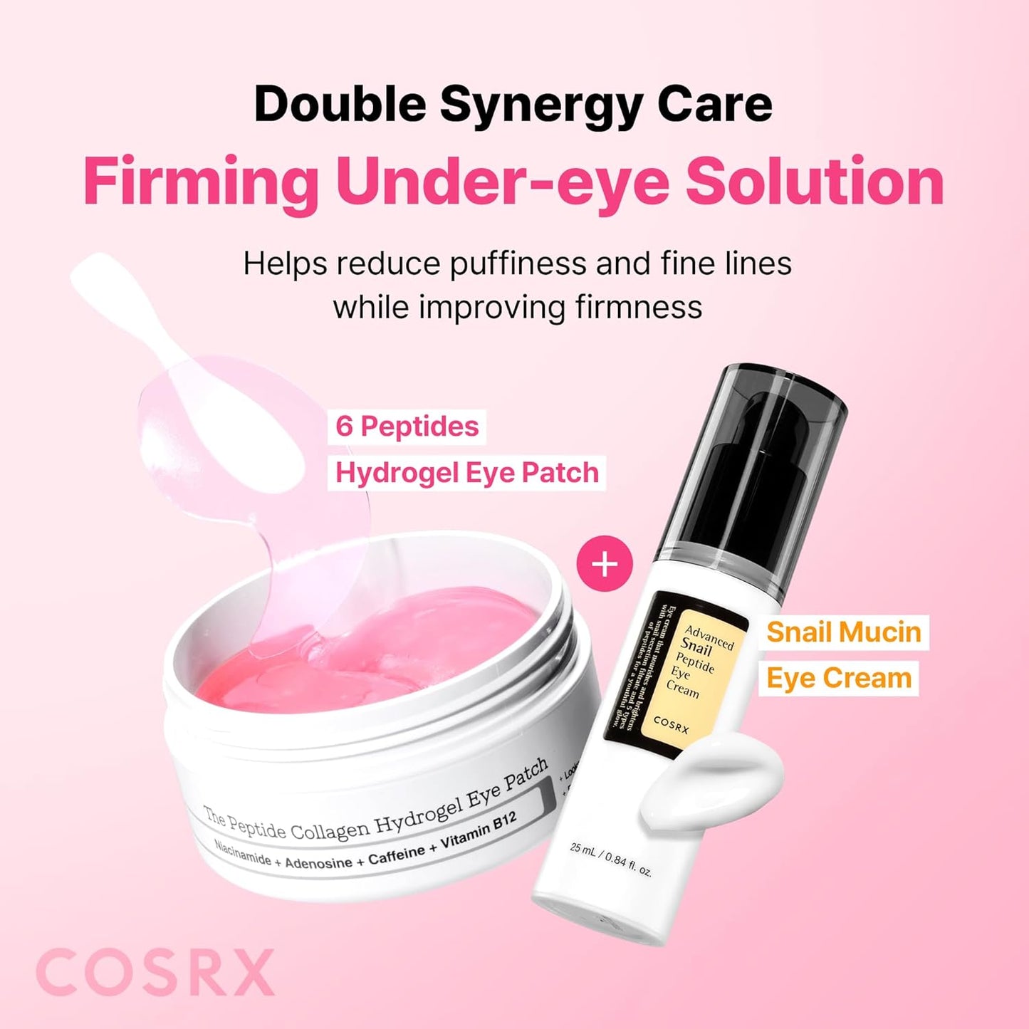 COSRX Pink Peptides Collagen Hydrogel Eye Patch | 60 Count