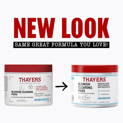 THAYERS Blemish Clearing Acne Pads | 60 Count
