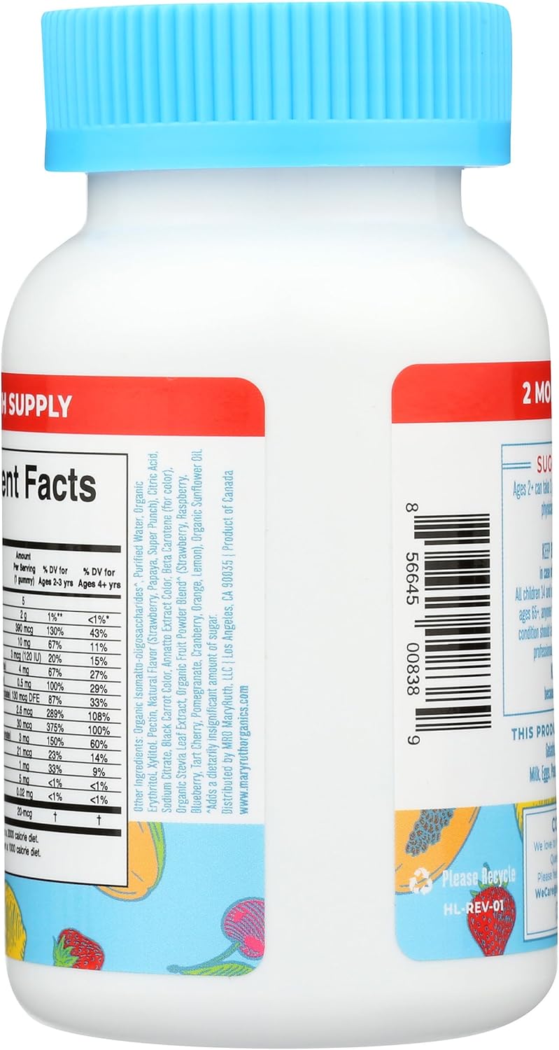 MaryRuth's Kids Sugar Free Multivitamin Gummies | 60 Count