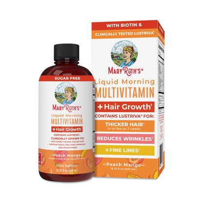 MaryRuth's Liquid Multivitamin + Hair Growth | Peach Mango