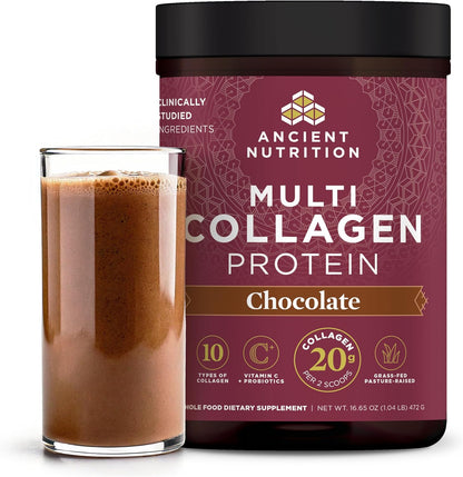 Ancient Nutrition Multi Collagen Protein Powder Chocolate | 40 Servings