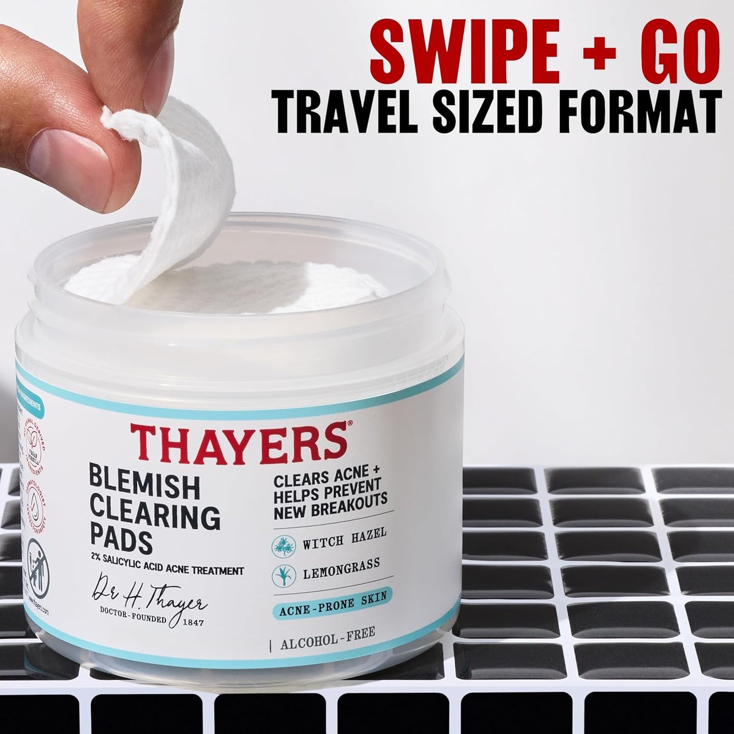 THAYERS Blemish Clearing Acne Pads | 60 Count