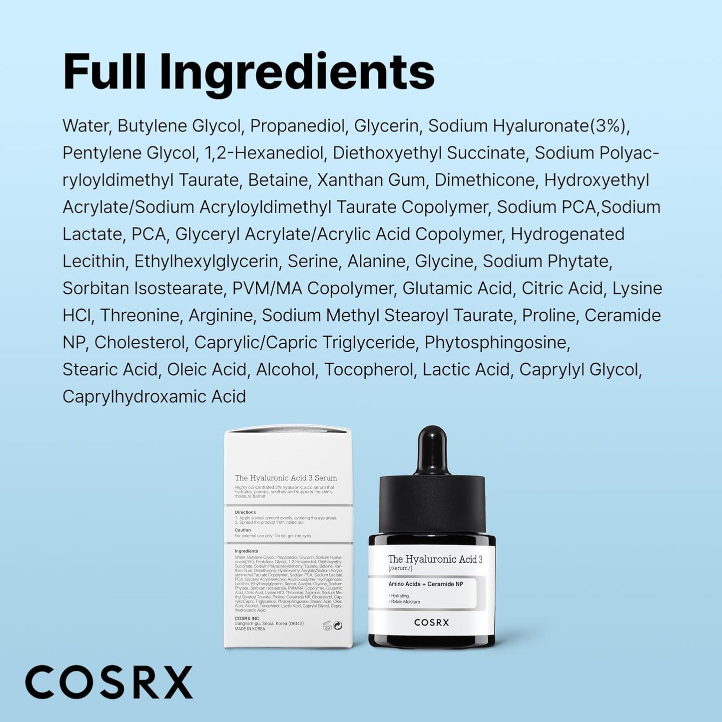 COSRX Pure Sodium Hyaluronic Acid 3% Serum | 20ml