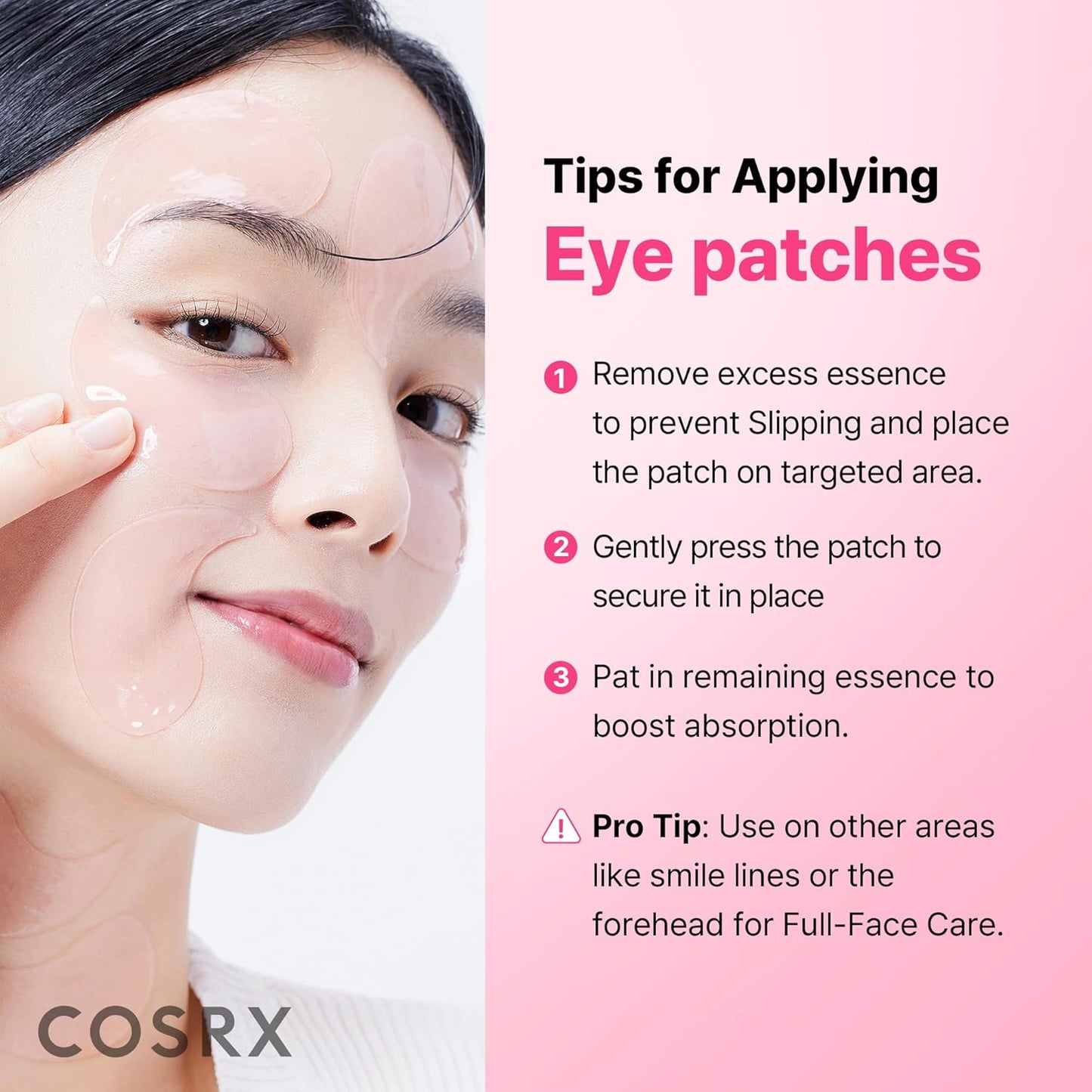COSRX Pink Peptides Collagen Hydrogel Eye Patch | 60 Count