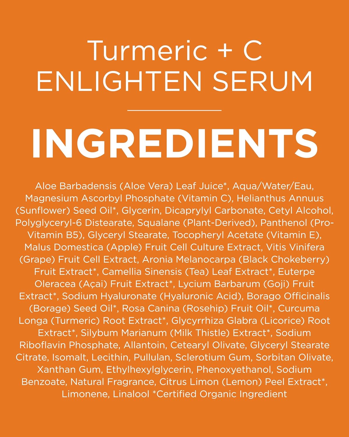 Andalou Naturals Turmeric + Vitamin C Enlighten Serum | 1.1 fl oz