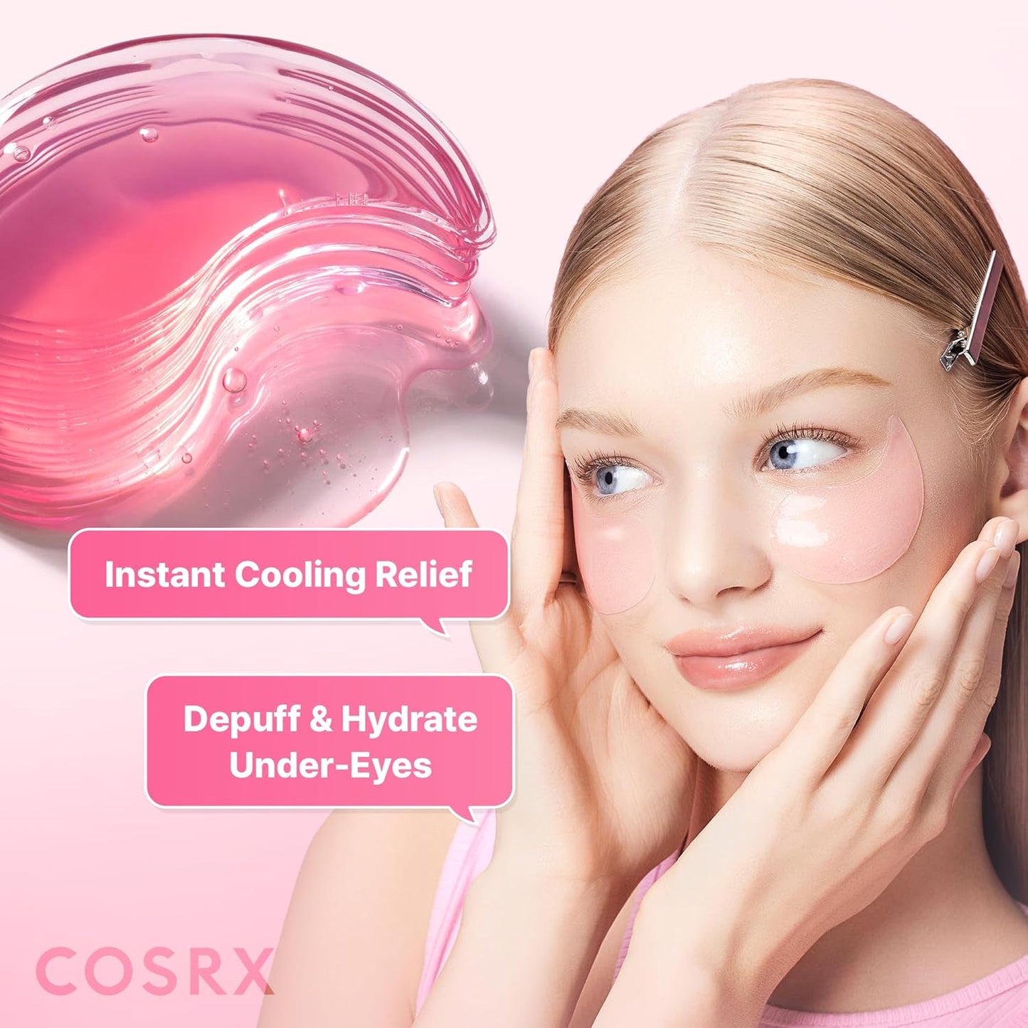COSRX Pink Peptides Collagen Hydrogel Eye Patch | 60 Count
