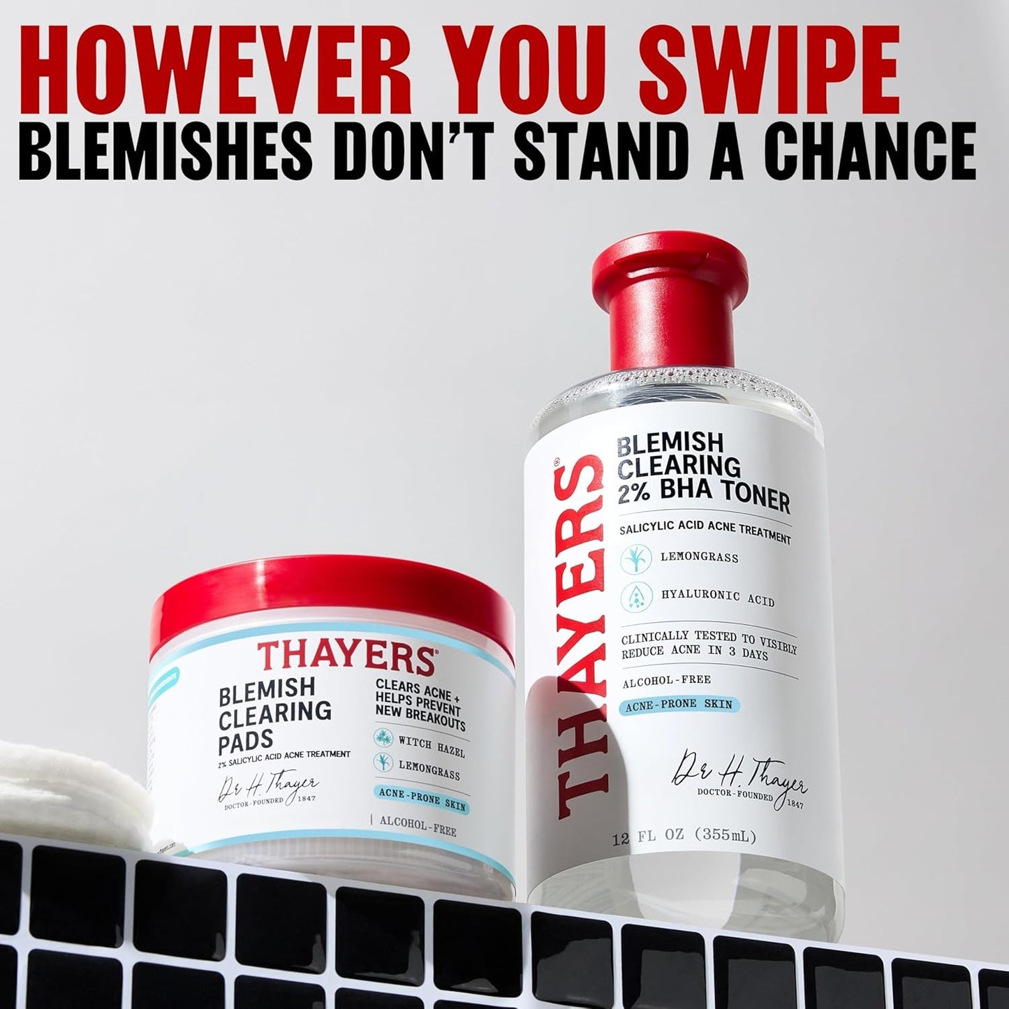 THAYERS Blemish Clearing Acne Pads | 60 Count