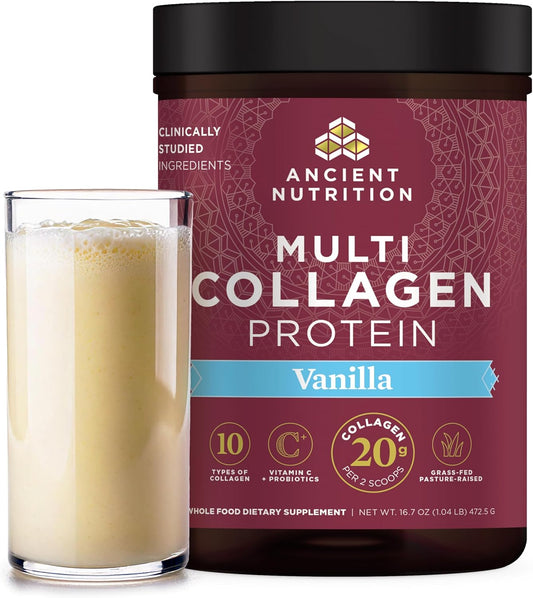 Ancient Nutrition Multi Collagen Protein Powder Vanilla | 45 Servings