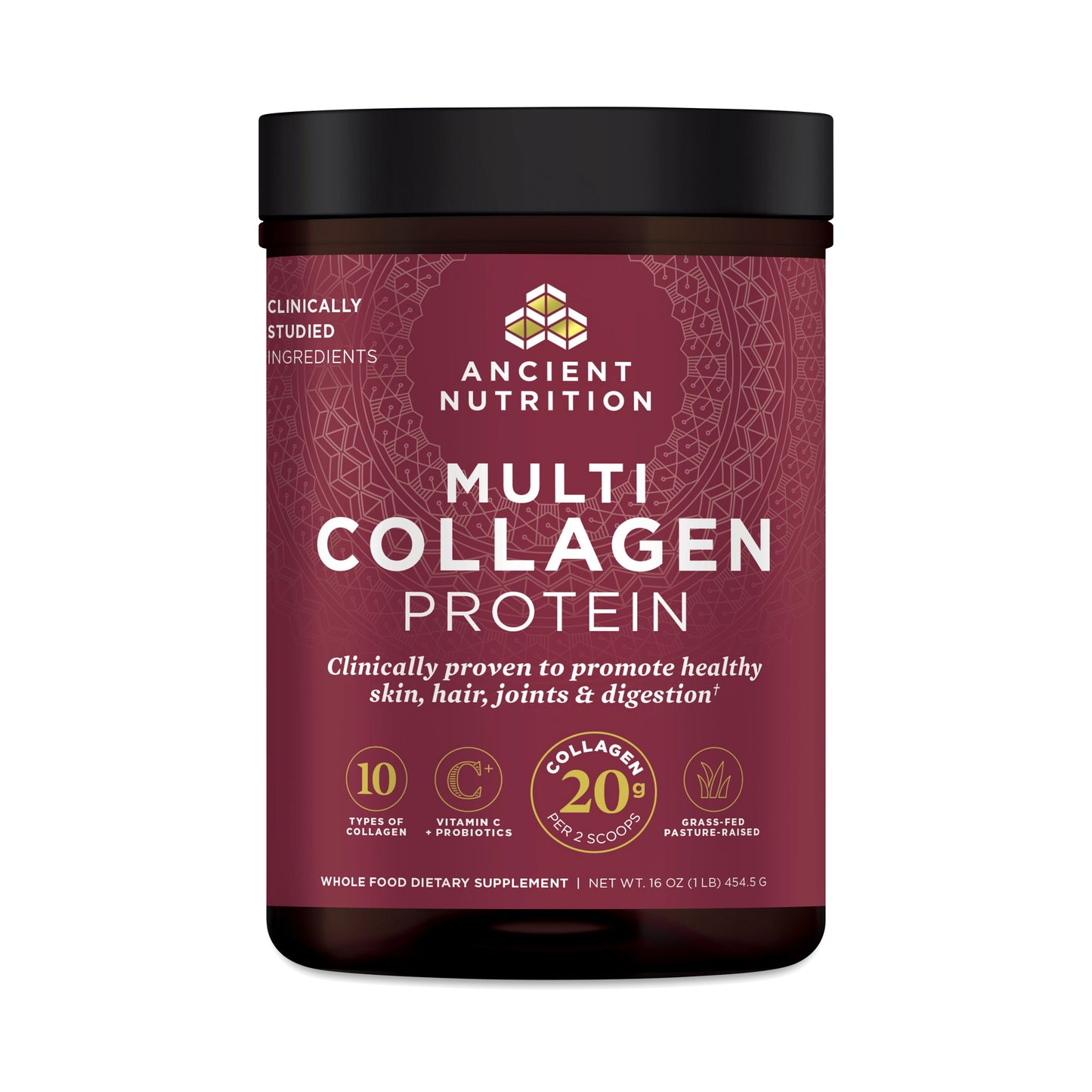 Ancient Nutrition Multi Collagen Protein Powder Unflavored| 45 Servings