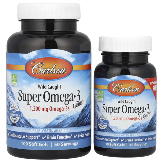 Carlson Super Omega-3 Gems 130-count bottle