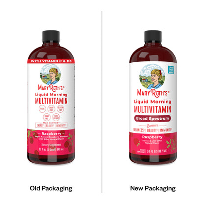 MARYRUTH'S Liquid Multivitamin for Women, Men & Kids | Broad Spectrum | Raspberry