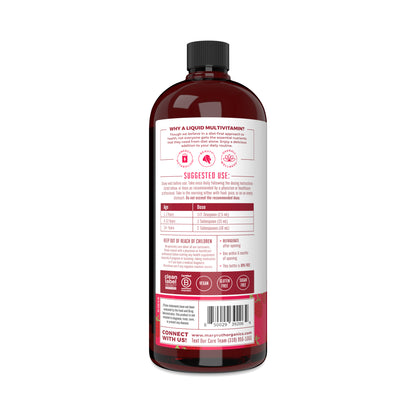 MARYRUTH'S Liquid Multivitamin for Women, Men & Kids | Broad Spectrum | Raspberry